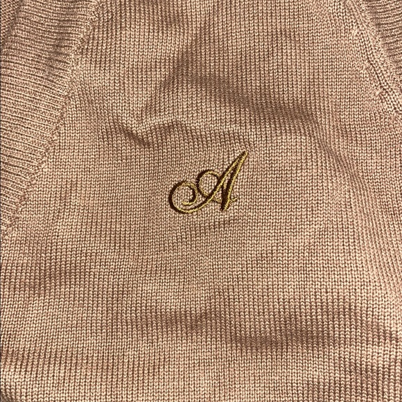 Tan Button Front Sweater Vest Preppy Cotton - Picture 3 of 6